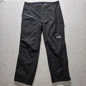 Mountain Hardwear Ozonic Rain Pants Mens XL Short Black Waterproof OM3862 Hiking